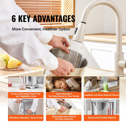 YZQ-6A - Durable Stainless Steel Fruit & Vegetable Wine Press for Easy Juice Extraction