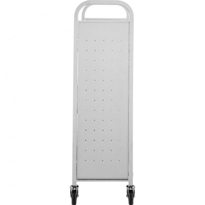 010876211606 - Heavy-Duty V-Shaped Book Cart with 200 lbs Capacity