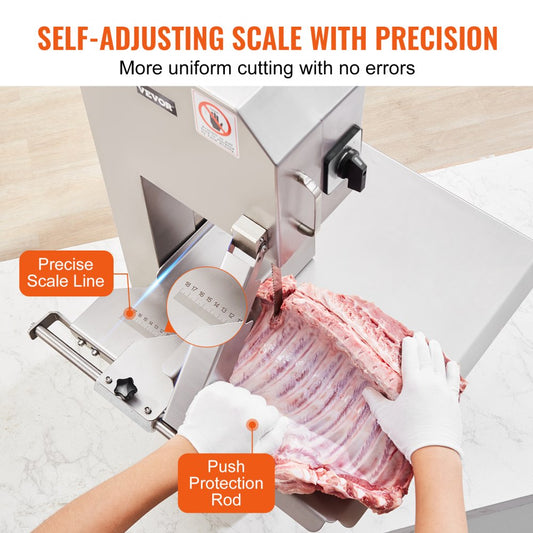 YF-400A - 2200W Stainless Steel Meat Bandsaw for Efficient Cutting
