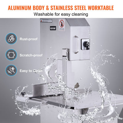 YF-400A - 2200W Stainless Steel Meat Bandsaw for Efficient Cutting