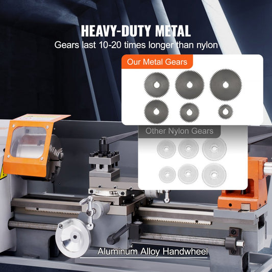 C0620BX350 - Precision 7.87'' Metal Lathe Machine, 600W, 50-2500 RPM