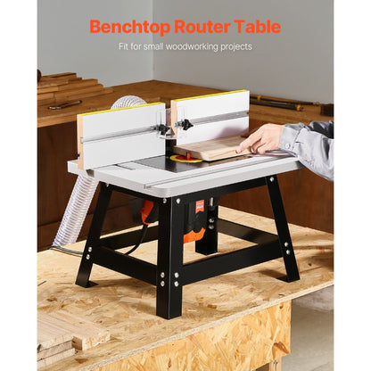 RT017 - Versatile Benchtop Router Table with 24"x15.7" MDF Surface