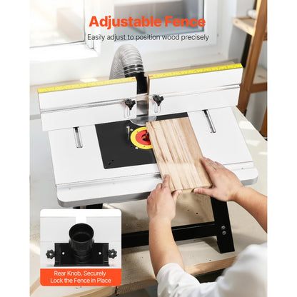 RT017 - Versatile Benchtop Router Table with 24"x15.7" MDF Surface