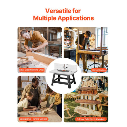 RT017 - Versatile Benchtop Router Table with 24"x15.7" MDF Surface