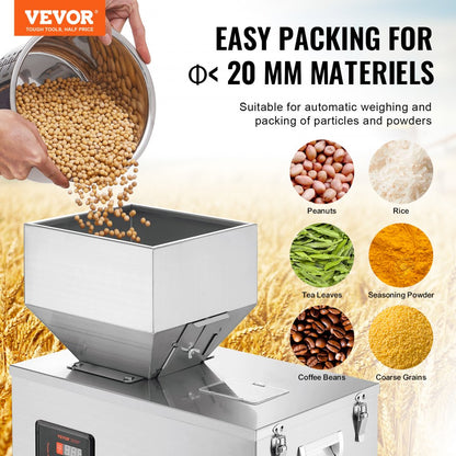 F-500-V1 - VEVOR Precision Powder Filling Machine, 10-500g with Dual Vibration Motor