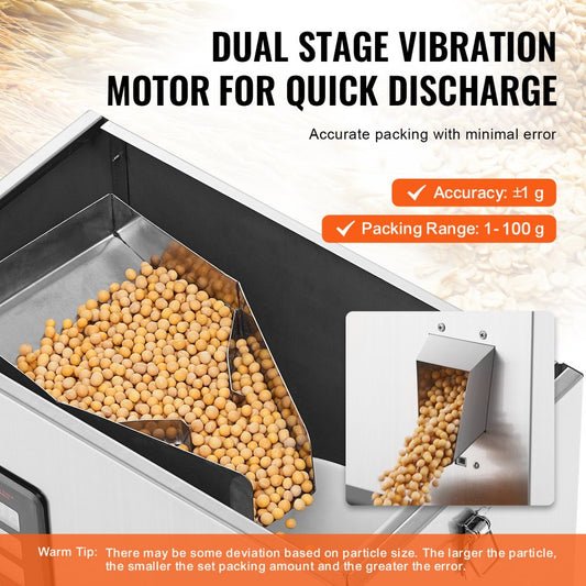 F-100-V1 - Compact Stainless Steel Powder Filling Machine for Versatile Materials