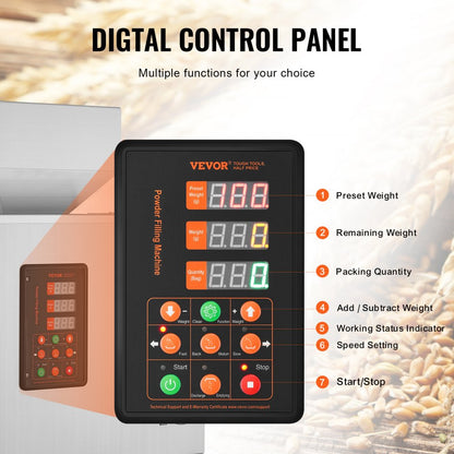 F-200-V1 - Precision Powder Filling Machine for 1g to 200g Materials