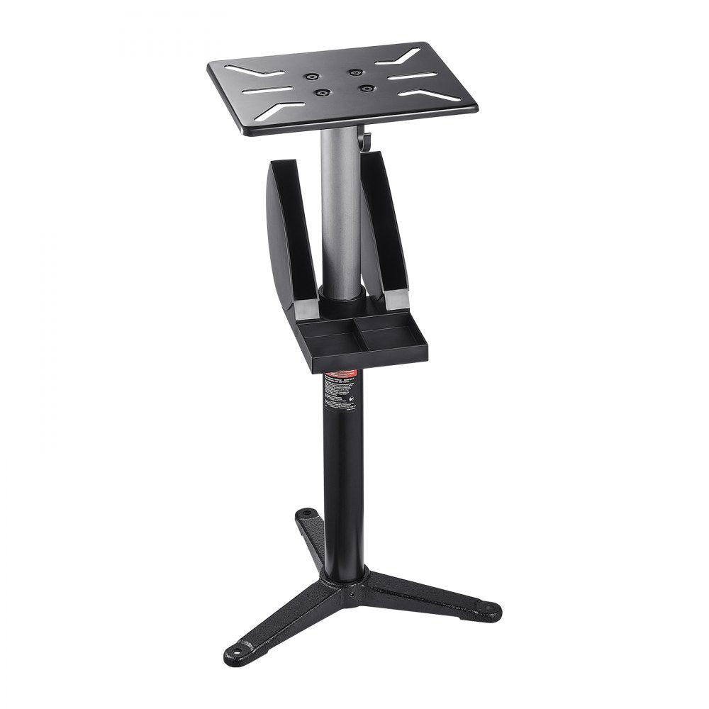 GS-E - Adjustable Bench Grinder Stand with 12"x10" Plate & Tool Storage