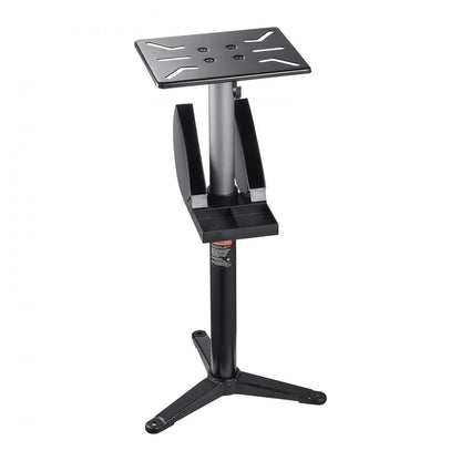 GS-E - Adjustable Bench Grinder Stand with 12"x10" Plate & Tool Storage