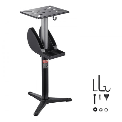 GS-E - Adjustable Bench Grinder Stand with 12"x10" Plate & Tool Storage