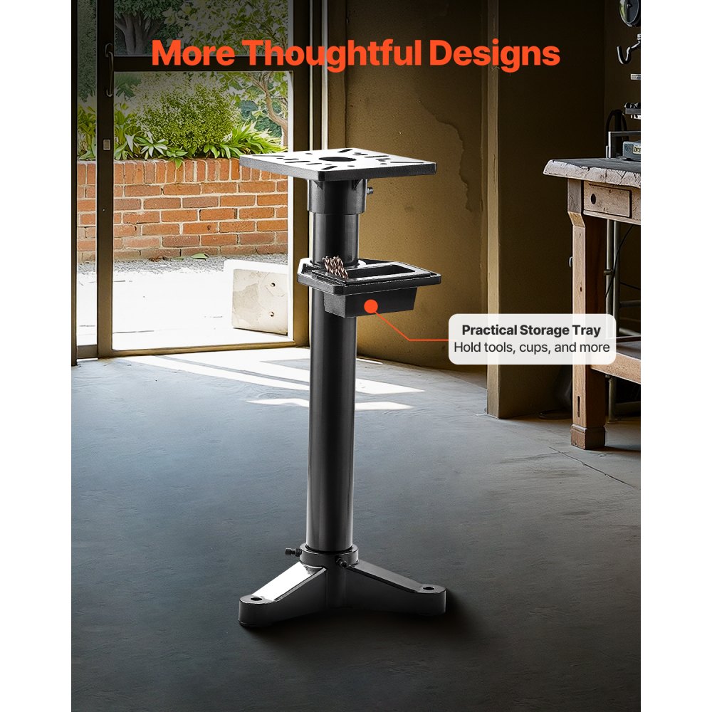 GS-H - Ergonomic 33" Heavy-Duty Bench Grinder Stand with 10.6" Plate
