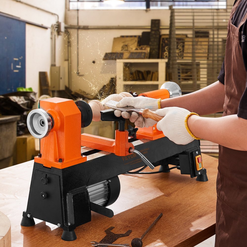 RWL1018 - Compact 10in VEVOR Wood Lathe for Beginners and Hobbyists