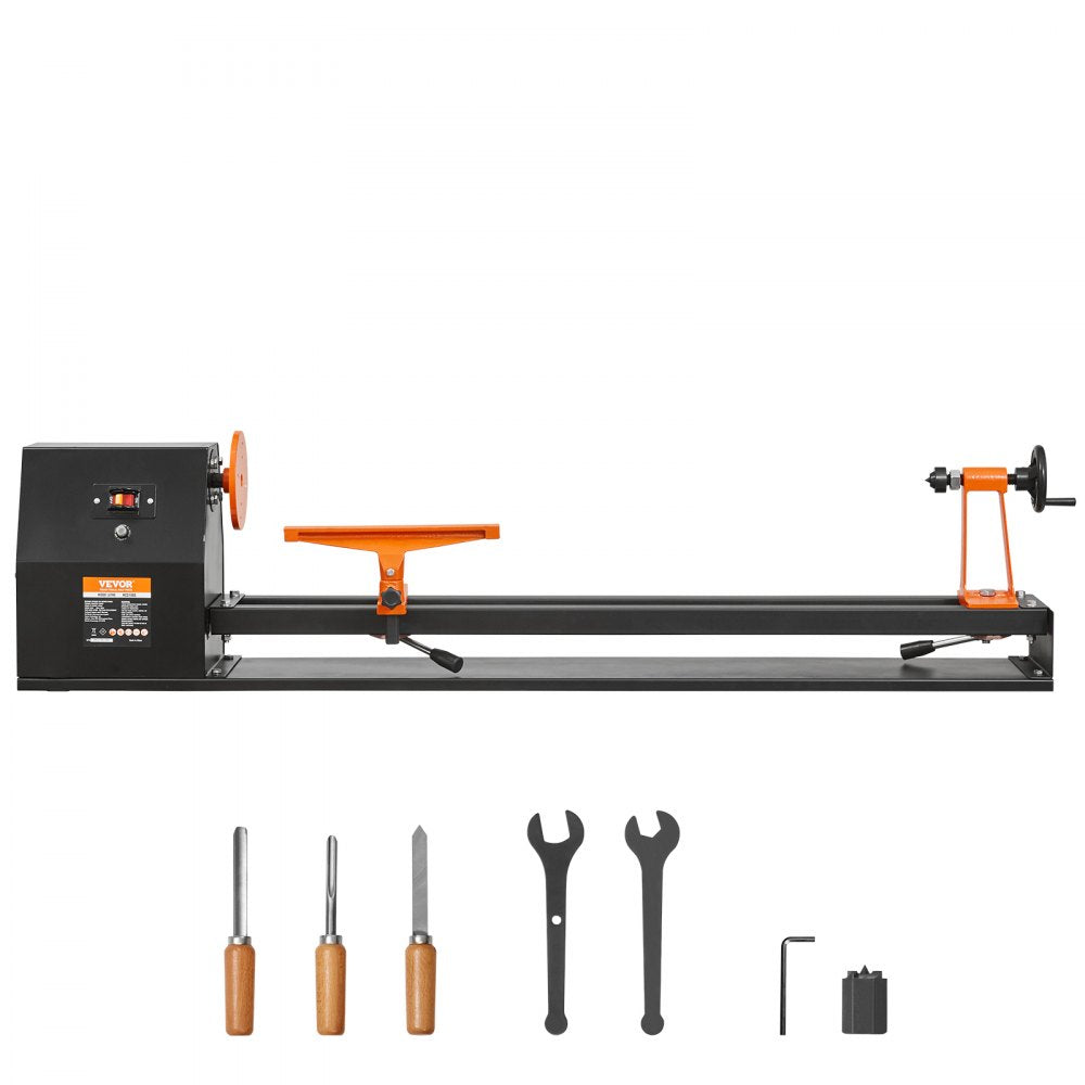 MCS1000 - 14" x 40" Cast Iron Wood Lathe, 0.5 HP, 4 Speeds
