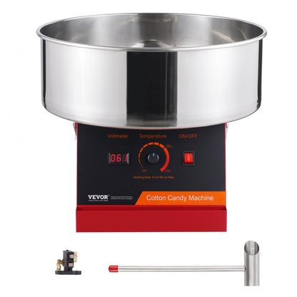 MHTJXM01H - 1000W VEVOR Cotton Candy Machine, Makes 6 Fluffs/Minute