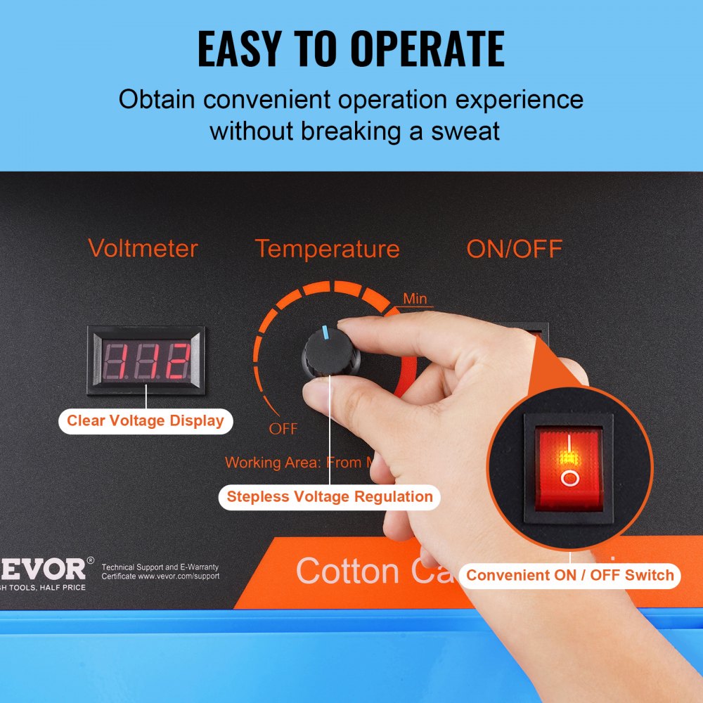 MHTJXM01L - 1000W Electric Cotton Candy Machine for Fast Family Fun