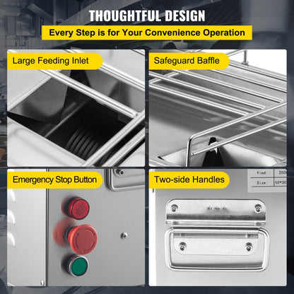 010667345730 - Stainless Steel Meat Cutter Machine for Kitchen & Restaurants