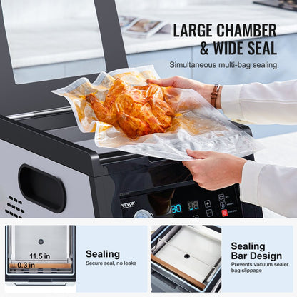 YJ-300TV1 - 380W Chamber Vacuum Sealer for Fresh Food Preservation