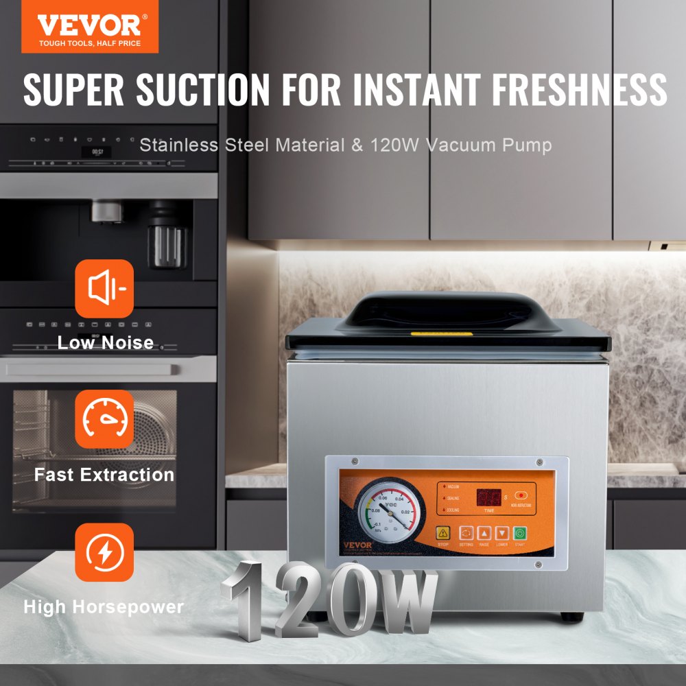 DZ-260S-V1 - Professional Stainless Steel Vacuum Sealer for Fresh Food Preservation