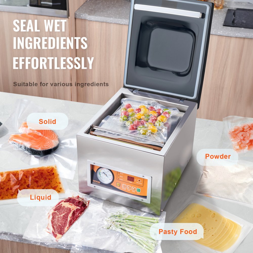 DZ-260S-V1 - Professional Stainless Steel Vacuum Sealer for Fresh Food Preservation