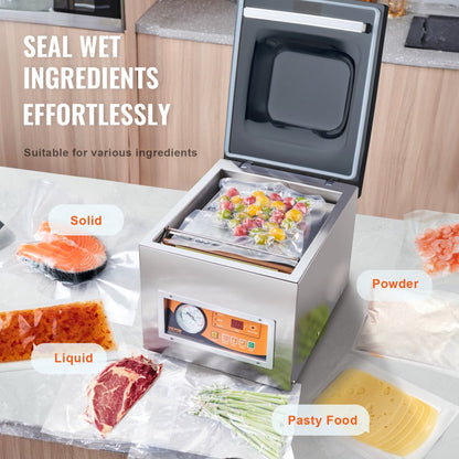 DZ-260S-V1 - Professional Stainless Steel Vacuum Sealer for Fresh Food Preservation