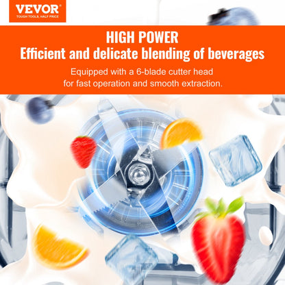 HS-210D-US - 2200W VEVOR Blender for Smoothies & Frozen Drinks, 68 oz Capacity
