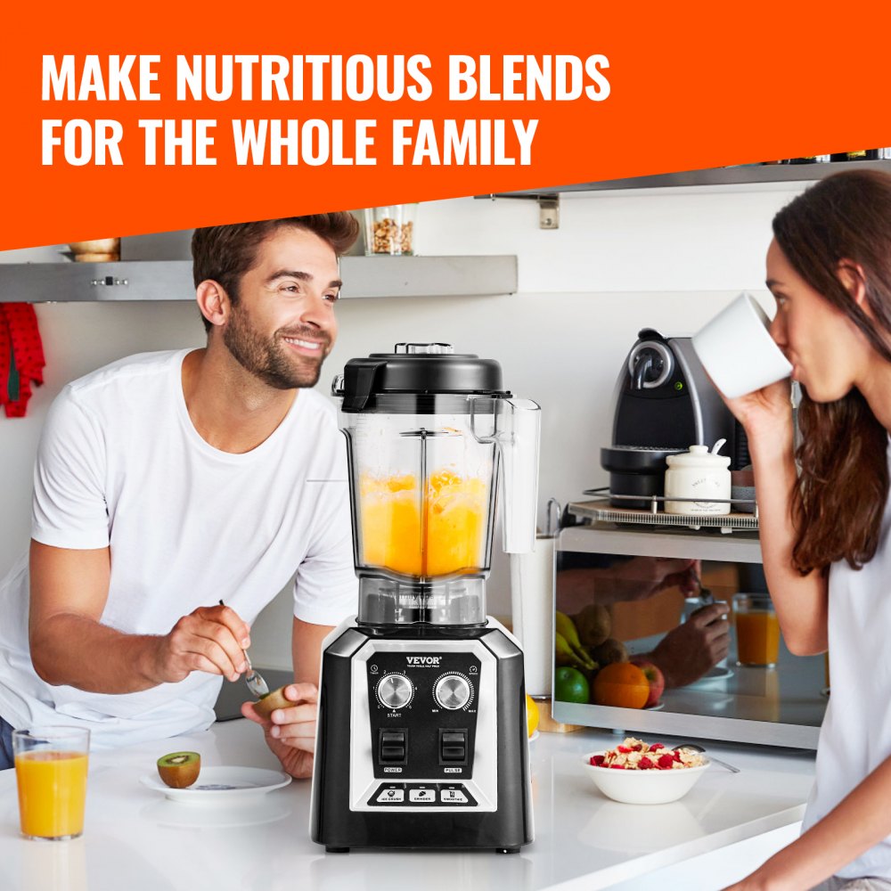 HS-210D-US - 2200W VEVOR Blender for Smoothies & Frozen Drinks, 68 oz Capacity