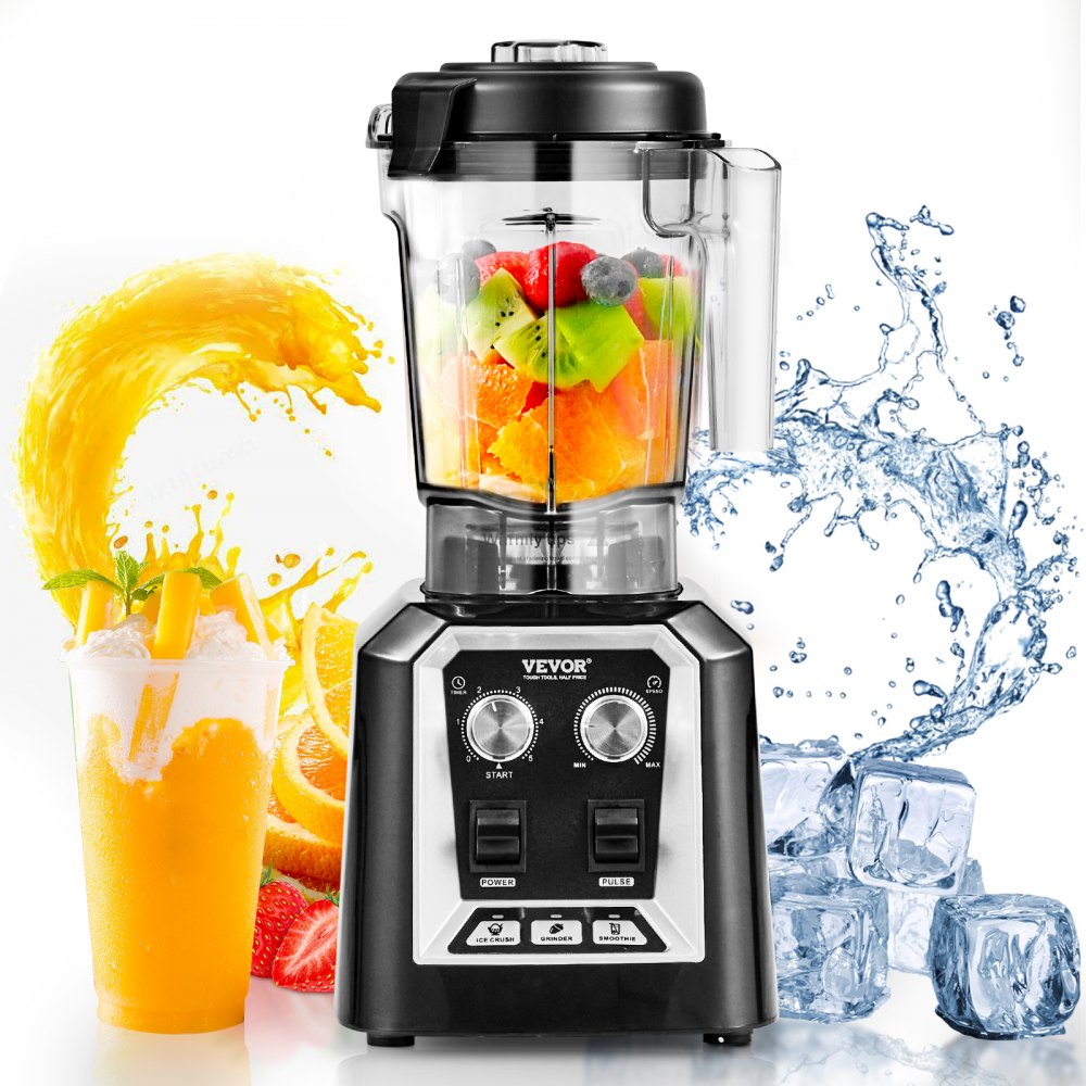 HS-210D-US - 2200W VEVOR Blender for Smoothies & Frozen Drinks, 68 oz Capacity