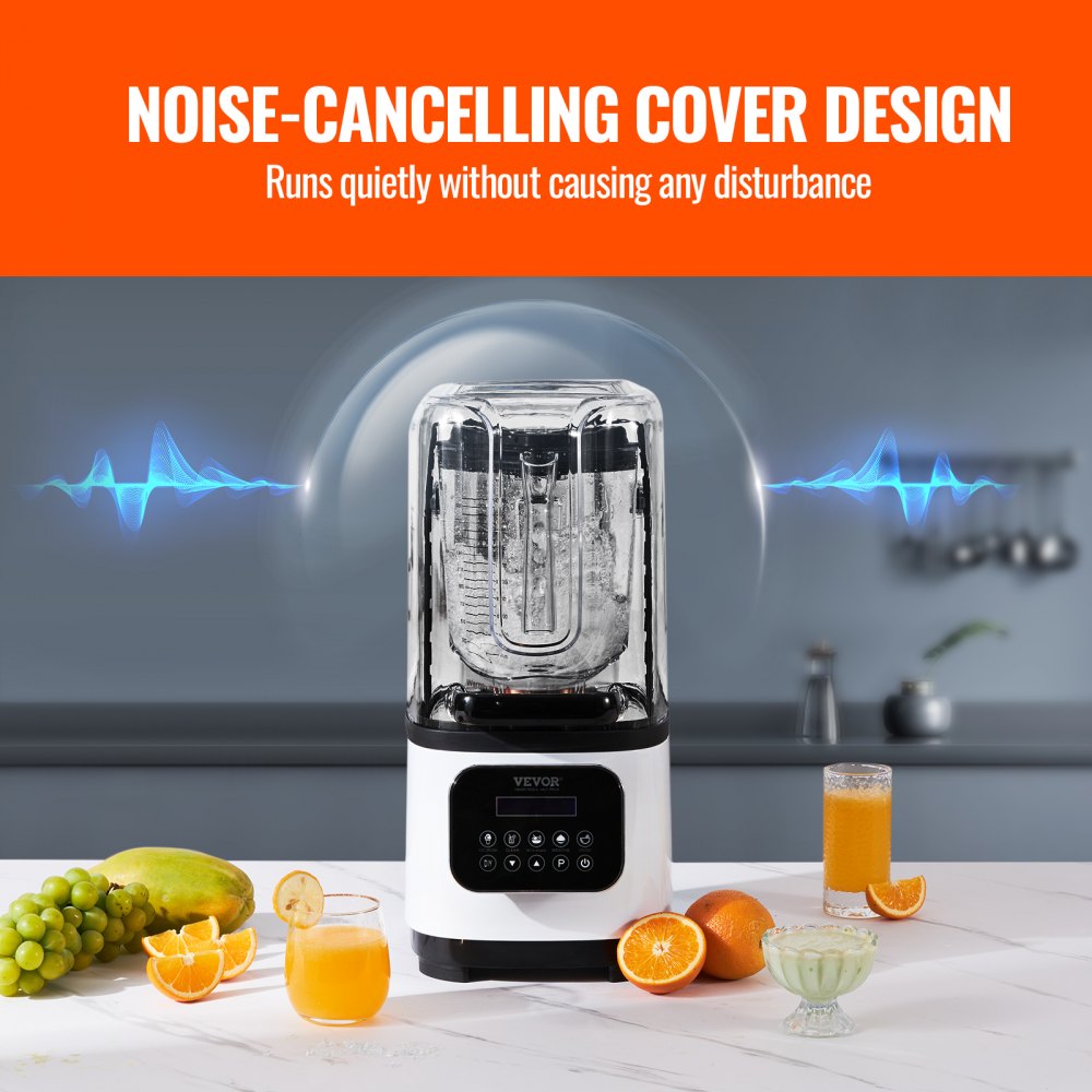 HS-212C-US-W - 68oz VEVOR Commercial Blender with Powerful 2200W Motor