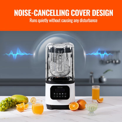 HS-212C-US-W - 68oz VEVOR Commercial Blender with Powerful 2200W Motor