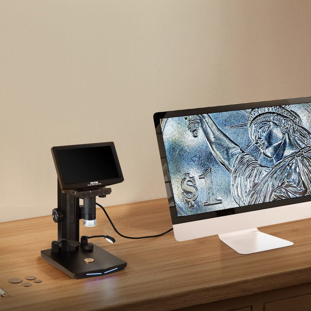 W7 - 7" HDMI Digital Microscope, 10X-1200X Magnification, IPS Screen