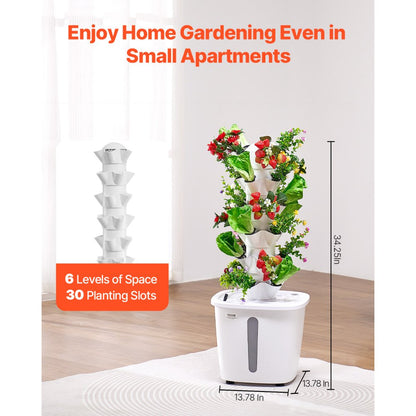 VV1-6C-US - 6-Tier Hydroponic Tower Garden with 20L Water Tank