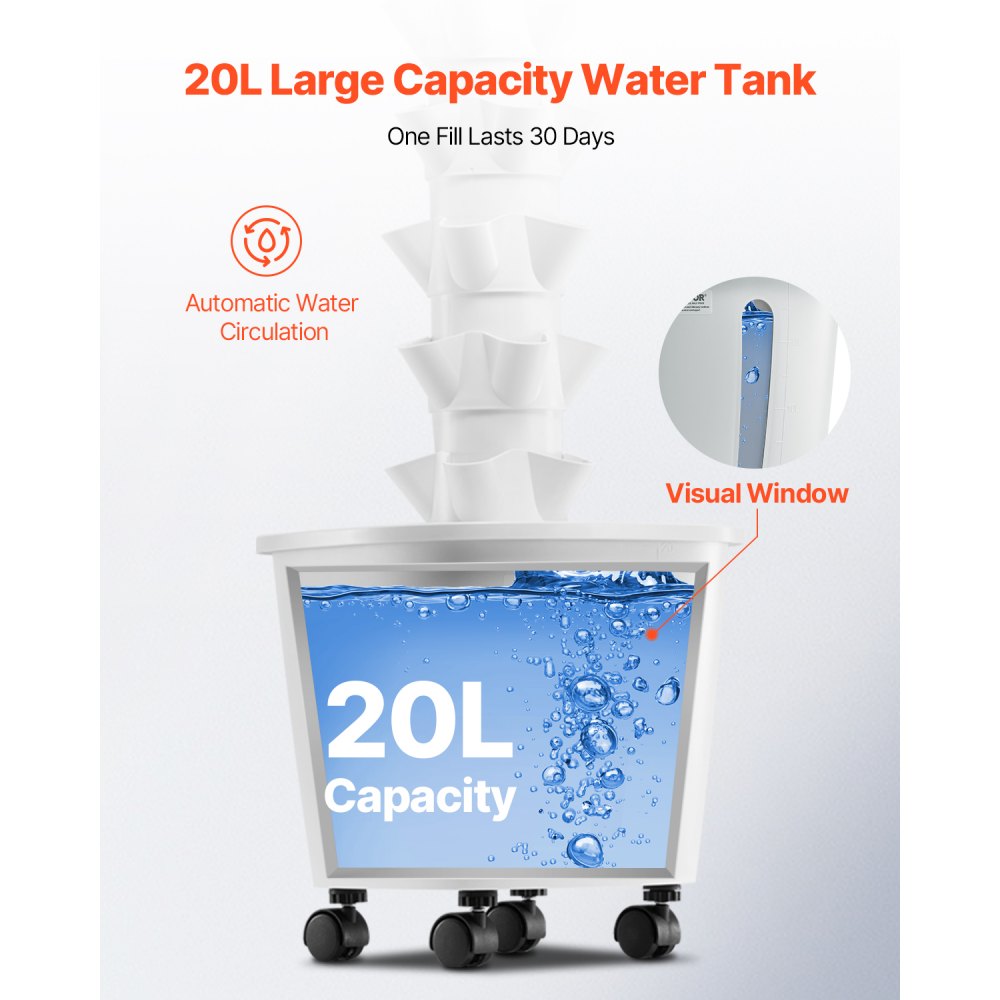 VV1-10C-US - 10-Tier Hydroponic Tower Garden for Easy Indoor Planting