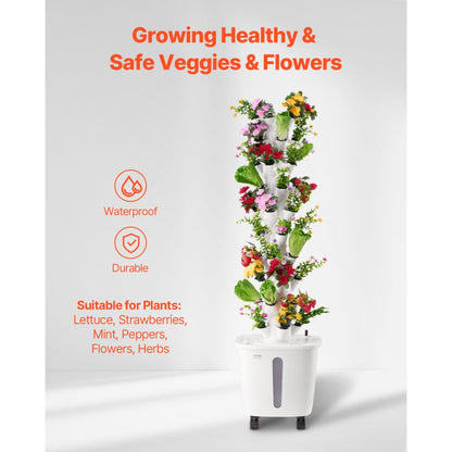 VV1-10C-US - 10-Tier Hydroponic Tower Garden for Easy Indoor Planting