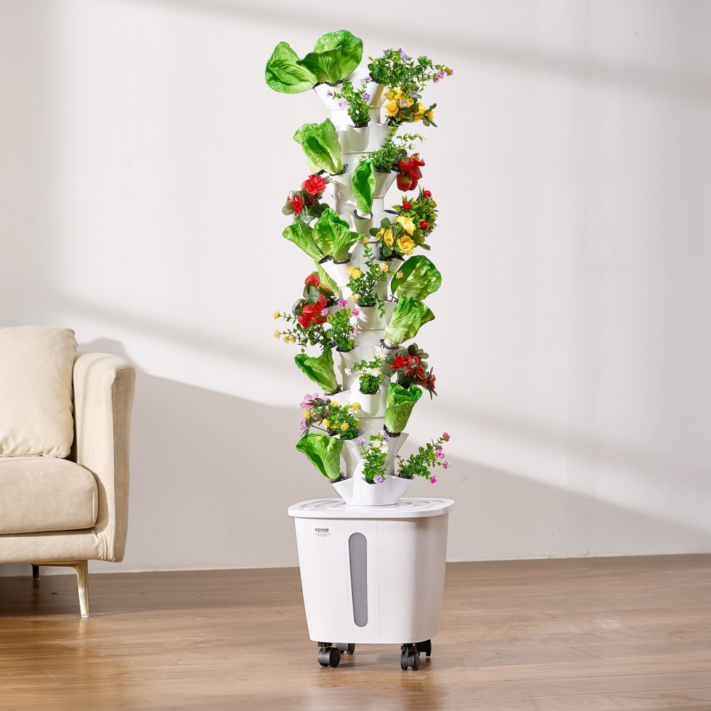 VV1-10C-US - 10-Tier Hydroponic Tower Garden for Easy Indoor Planting