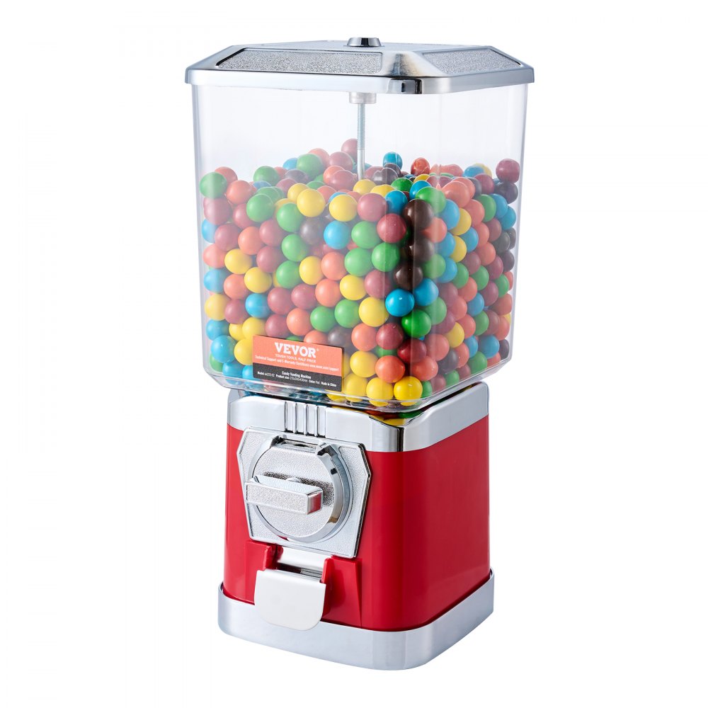 ak203-02 - 17" Vintage Red Gumball Machine with 6.8L Capacity