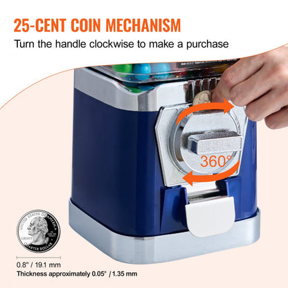 ak203-02 - 17” VEVOR Gumball Machine, 6.8L Capacity, Vintage Candy Dispenser