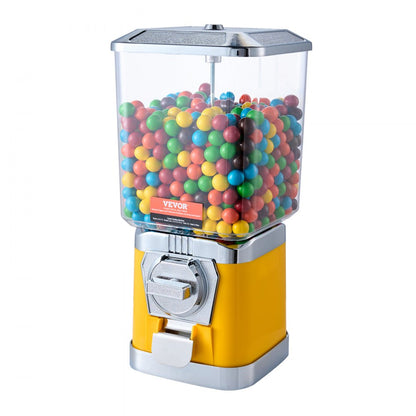 ak203-02 - Vintage 17" Yellow Gumball Machine Candy Dispenser 6.8L