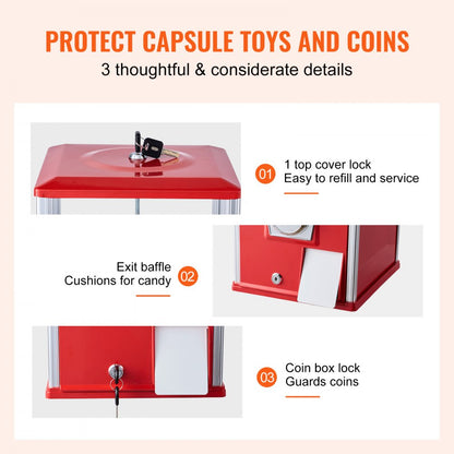 ak125-06 - Vintage 25" Gumball Machine & Coin Bank for Kids