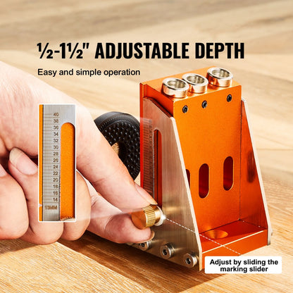 XRS030 - VEVOR Durable Pocket Hole Jig Kit for DIY Woodworking Projects