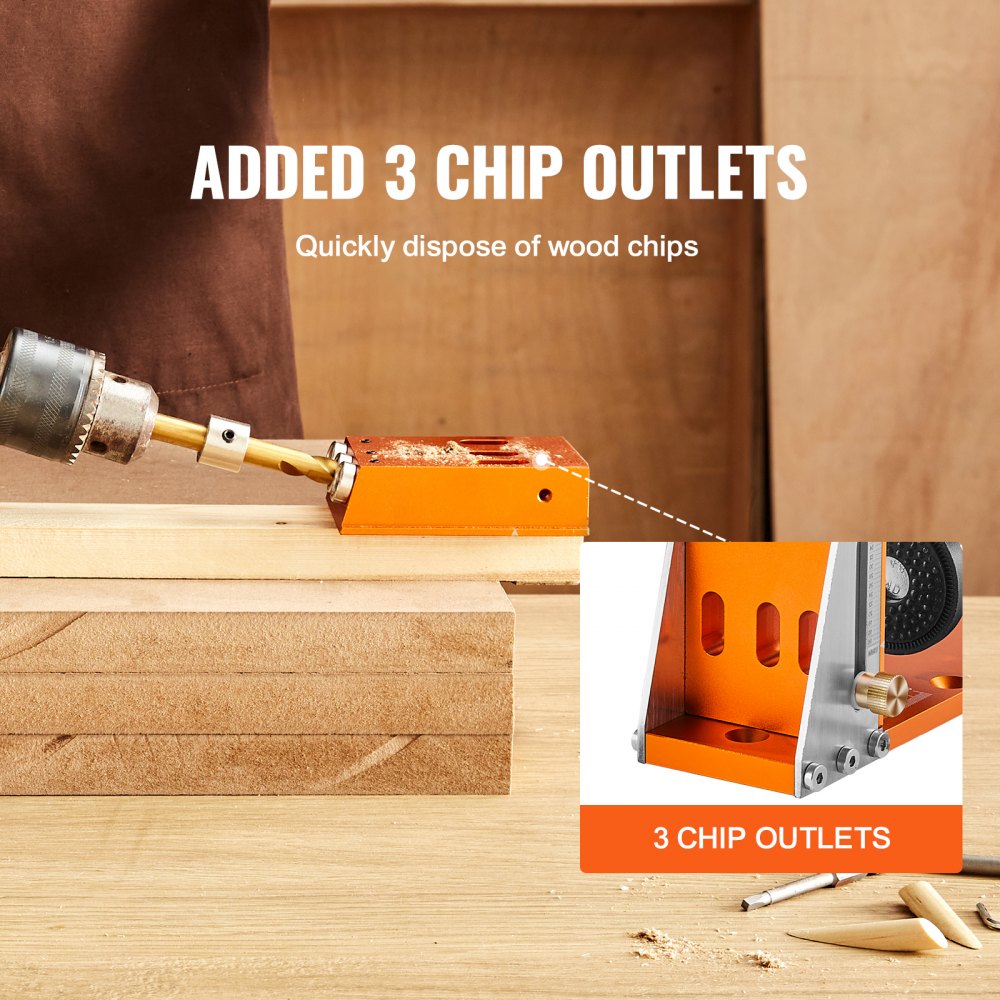 XRS030 - VEVOR Durable Pocket Hole Jig Kit for DIY Woodworking Projects