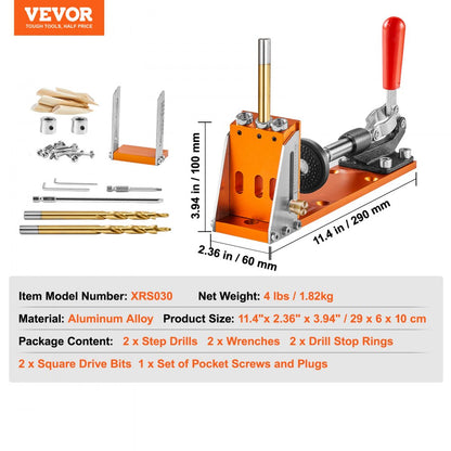 XRS030 - VEVOR Durable Pocket Hole Jig Kit for DIY Woodworking Projects