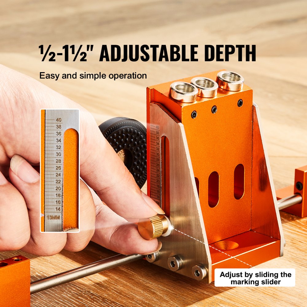 XRS040 - VEVOR Adjustable Pocket Hole Jig Kit for DIY Projects