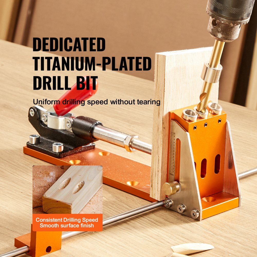 XRS040 - VEVOR Adjustable Pocket Hole Jig Kit for DIY Projects