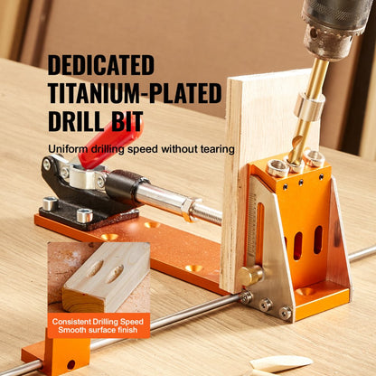 XRS040 - VEVOR Adjustable Pocket Hole Jig Kit for DIY Projects