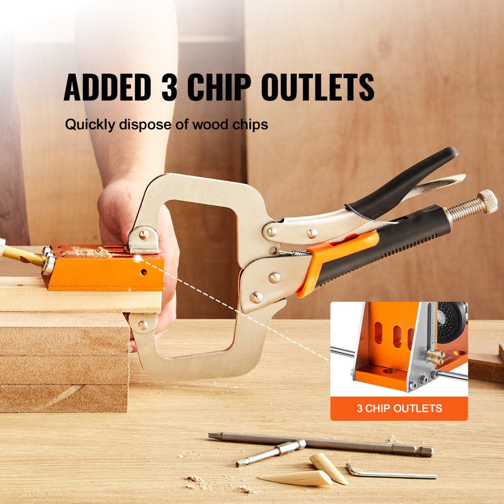 XRS040 - VEVOR Adjustable Pocket Hole Jig Kit for DIY Projects