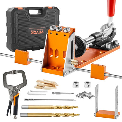 XRS040 - VEVOR Adjustable Pocket Hole Jig Kit for DIY Projects