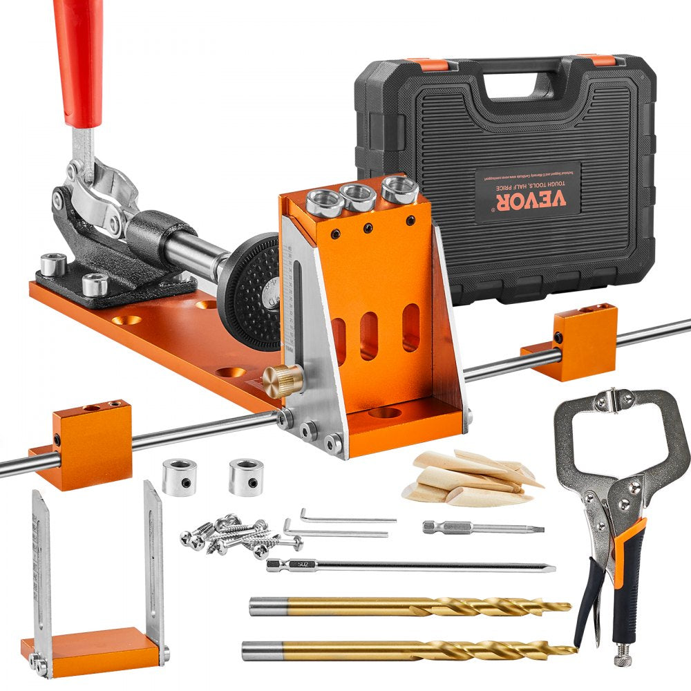 XRS040 - VEVOR Adjustable Pocket Hole Jig Kit for DIY Projects
