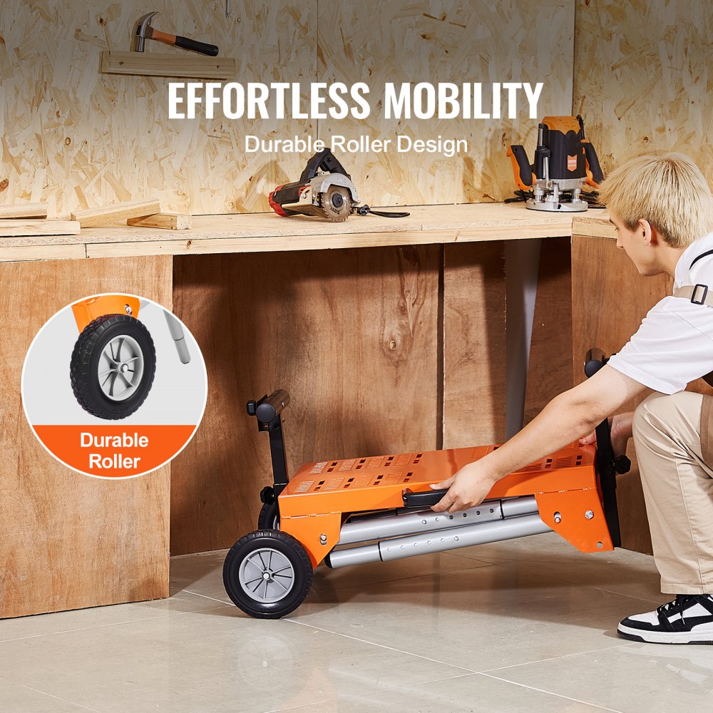 26515 - Adjustable Miter Saw Stand with Wheels for Ergonomic Cutting