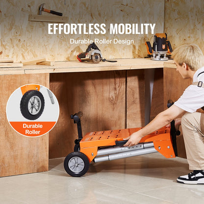 26515 - Adjustable Miter Saw Stand with Wheels for Ergonomic Cutting