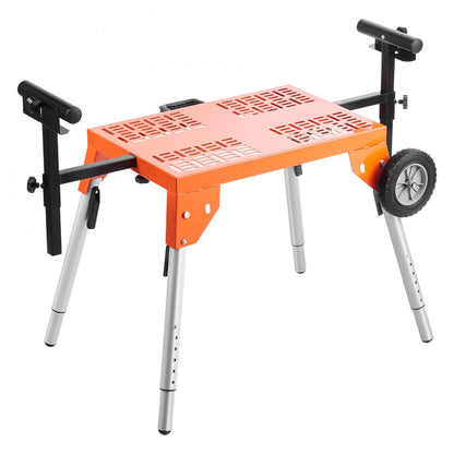 26515 - Adjustable Miter Saw Stand with Wheels for Ergonomic Cutting